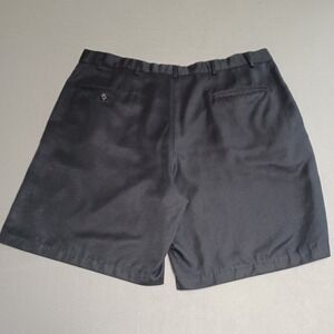 Adjust-A-Band Mens Expandable Waist Shorts Black Flat Front Size 40 Polyester